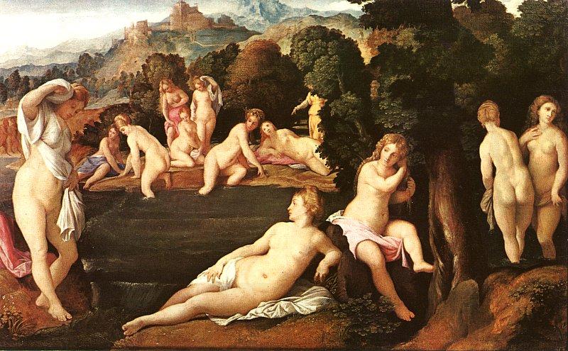Palma Vecchio Diana and Callisto oil painting picture